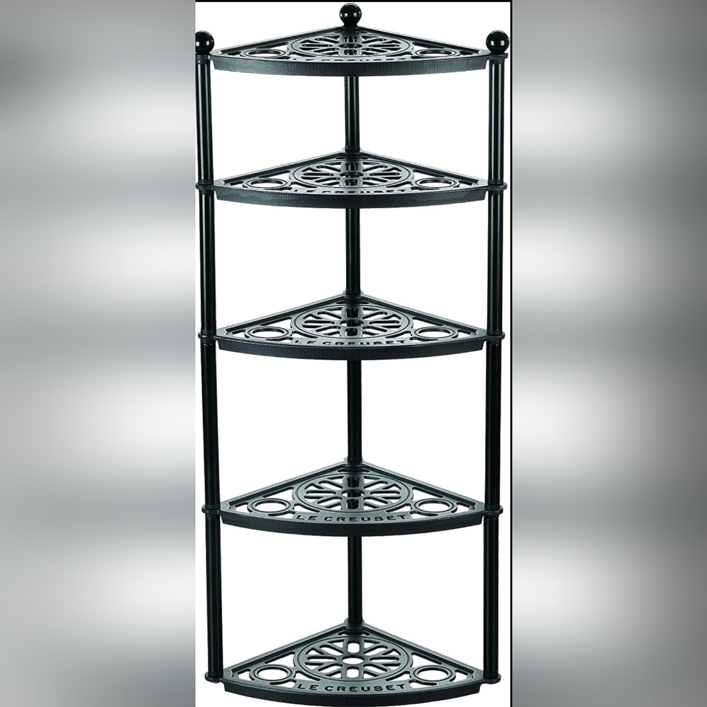 Le Creuset Black Five-Tier Corner Shelf